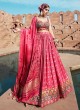 Pink Designer A Line Lehenga Choli